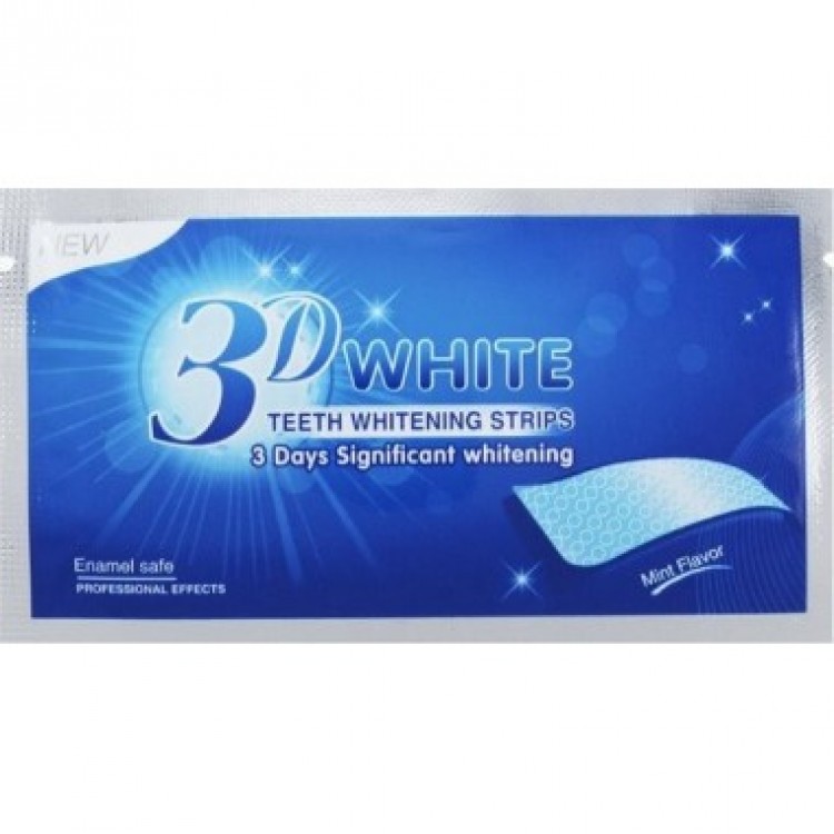 Benzi Albire Dinti, 3D White Teeth Whitening, fara Peroxid, Vegan-Friendly, Cutie 14 plicuri, 28 benzi