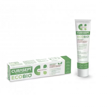 Pasta Dinti Curasept Ecobio, Fara SLS, Parabeni, Coloranti, Mentol, Fluor, Homeo Compatibila, cu Extracte de Plante, 75ml