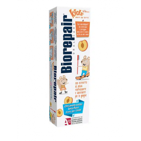 Pasta de Dinti Fara Fluor pentru Copii 0-6 Ani cu Extract Piersica, Biorepair Junior, 50 ml Pasta de Dinti Fara Fluor pentru Copii 0-6 Ani cu Extract Piersica, Biorepair Junior, 50 ml