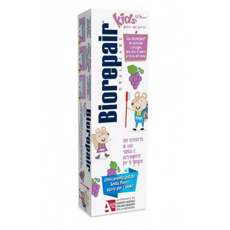 Pasta de Dinti FARA Fluor pentru Copii 0-6 Ani cu Extract Strugure, Biorepair Junior, 50 ml Pasta de Dinti FARA Fluor pentru Copii 0-6 Ani cu Extract Strugure, Biorepair Junior, 50 ml