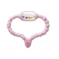 Inel Gingival + Jucarie pentru Bebelusi, Curaprox Baby, Intre 0 si 24 de Luni, Periuta Integrata,Culoare Roz Inel Gingival + Jucarie pentru Bebelusi, Curaprox Baby, Intre 0 si 24 de Luni, Periuta Integrata,Culoare Roz