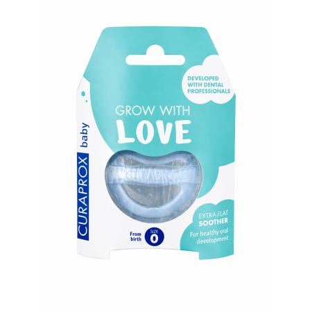 Suzeta Bebelusi Baby Blue, Curaprox Baby Marimea 0, de la Nastere pentru Toate Varstele