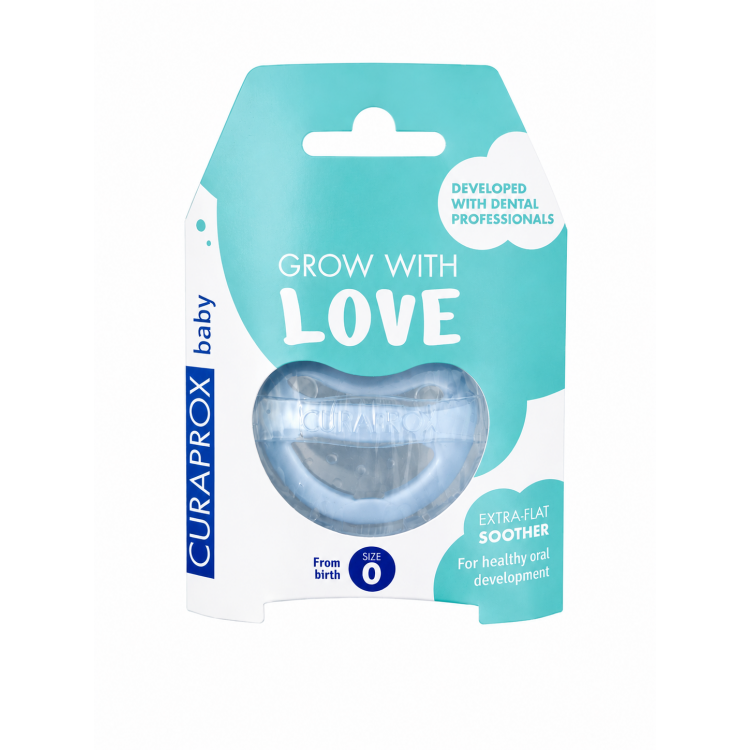 Suzeta Bebelusi Baby Blue, Curaprox Baby Marimea 0, de la Nastere pentru Toate Varstele