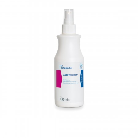 Aseptoderm 2% CHG Incolor, Solutie Alcoolica cu Clorhexidina 2%, Dezinfectia Pielii,250ml cu Pulverizator