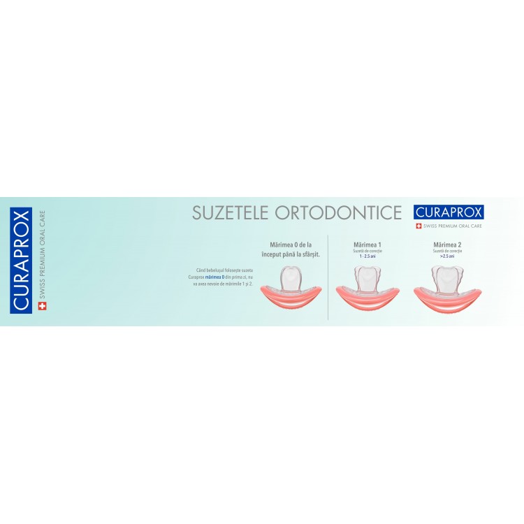 Suzeta Bebelusi Baby Blue, Curaprox Baby Marimea 0, de la Nastere pentru Toate Varstele