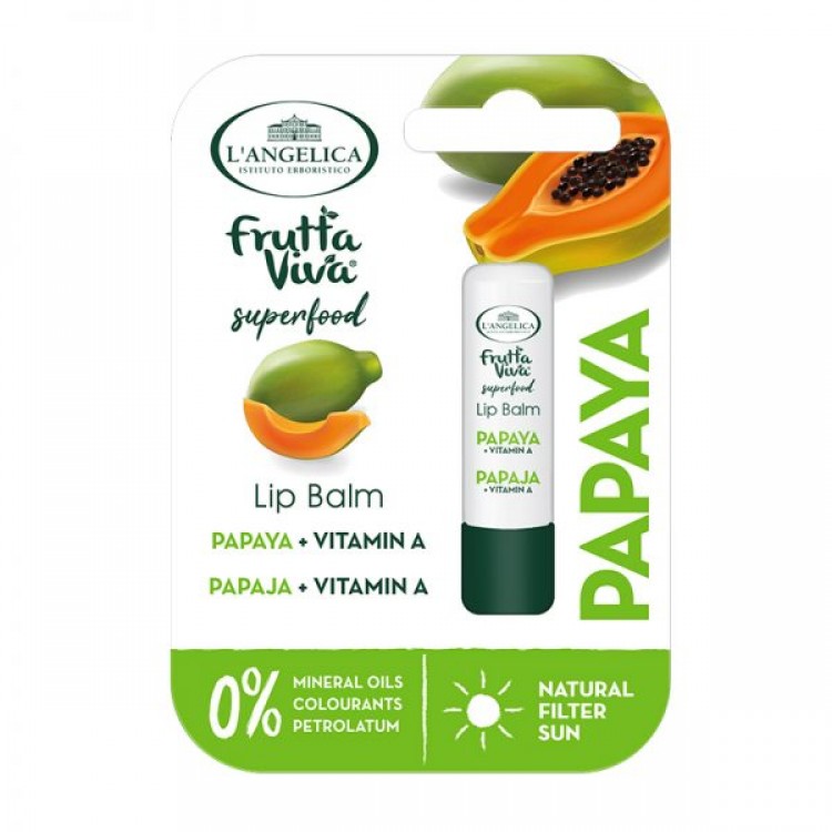 Balsam de Buze Papaya + Vit.  A, L’Angelica Frutta Vita, 4.8G